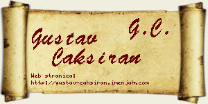 Gustav Čakširan vizit kartica